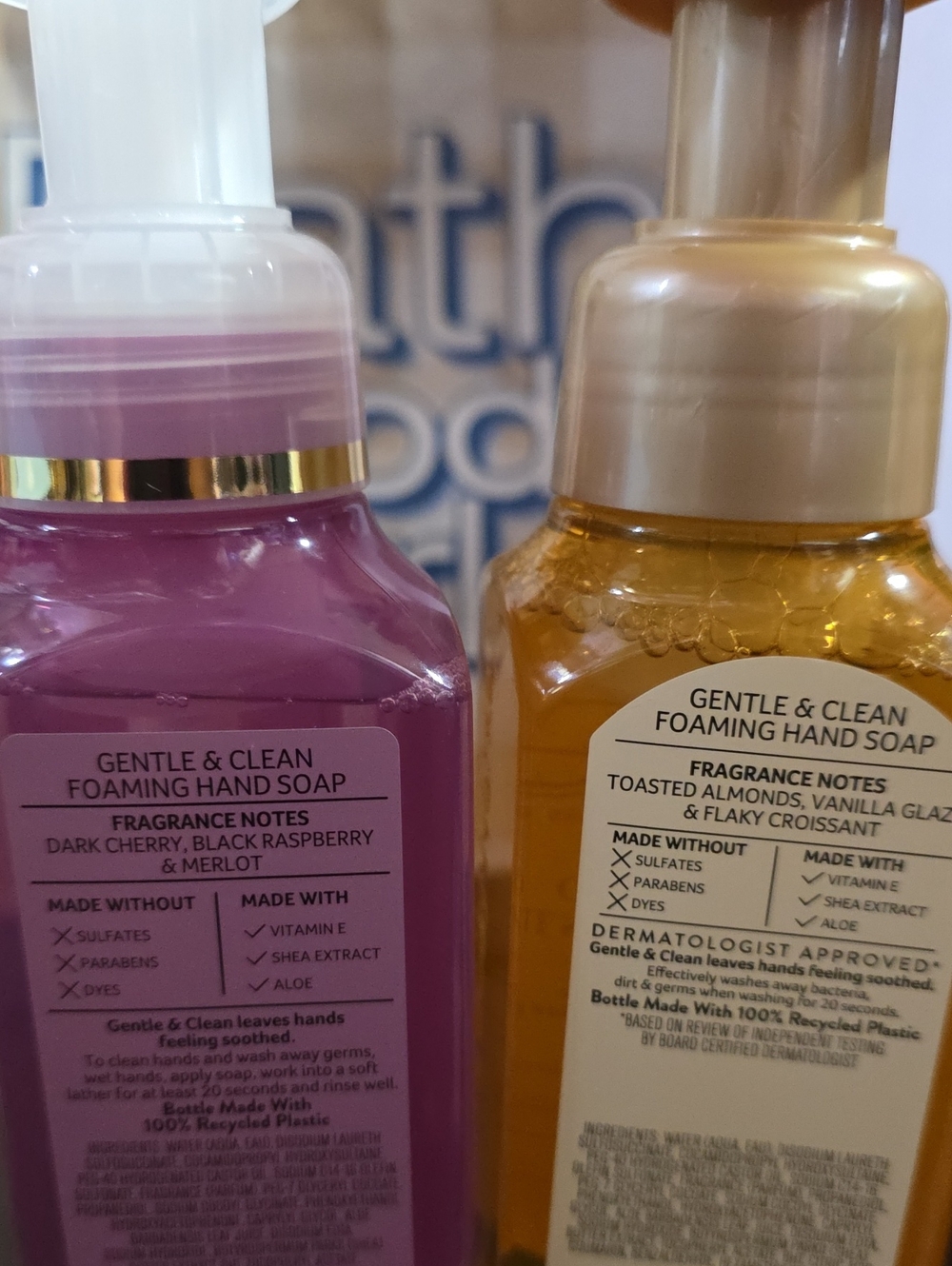 Almond Croissant & Black Cherry Merlot Foaming Hand Soap Nwt - Picture 4 of 4